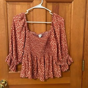 AE Cropped Babydoll Top